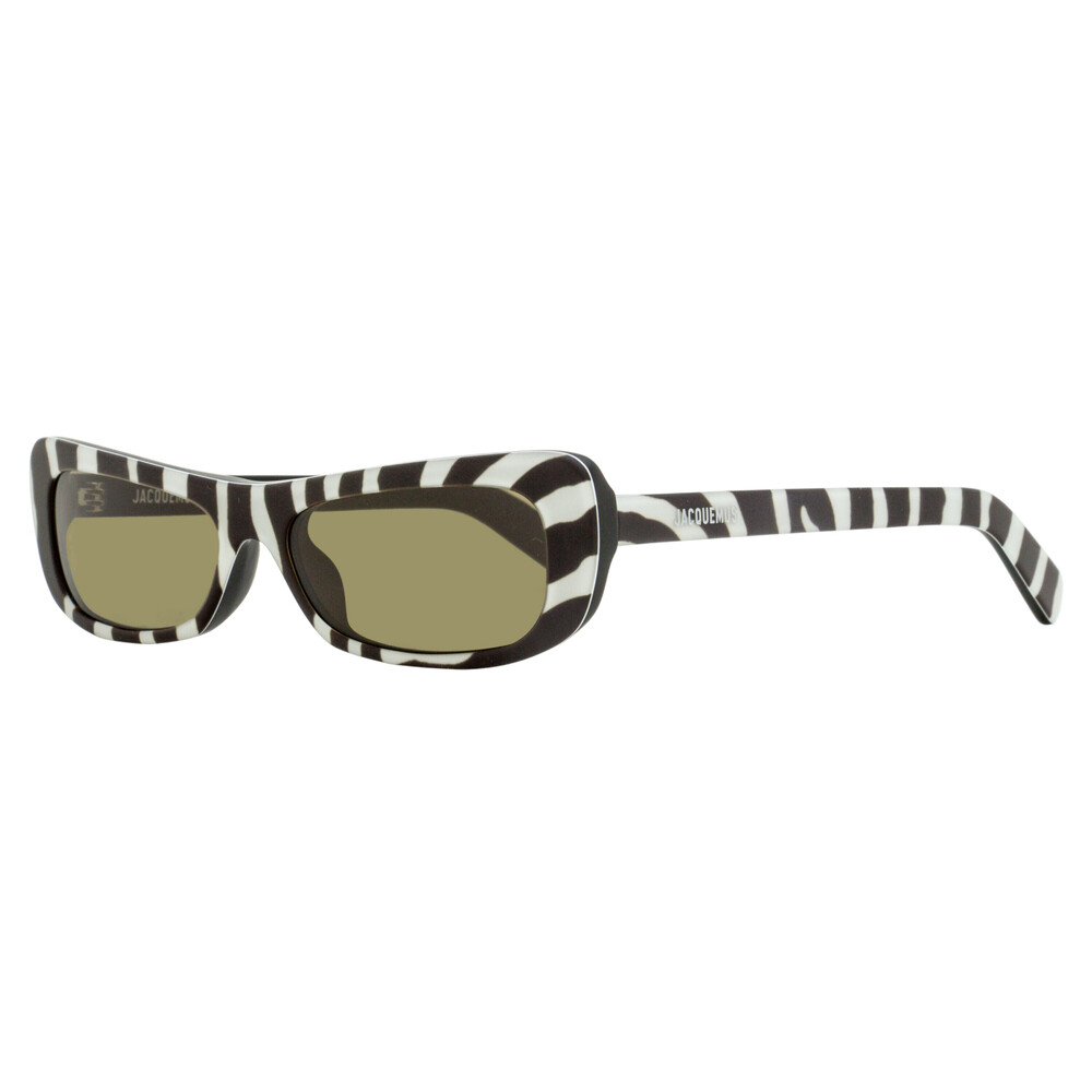Jacquemus Capri Rectangular Sunglasses JAC55S 008 Zebra Black 55mm